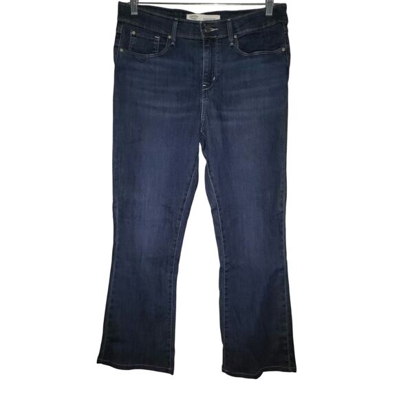 Levi's Strauss Mid Rise Bootcut Dark Denim Woman Size 12 - Picture 1 of 7
